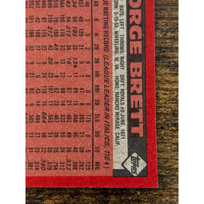 1986 TOPPS #300 GEORGE BRETT KANSAS CITY ROYALS Baseball Card
