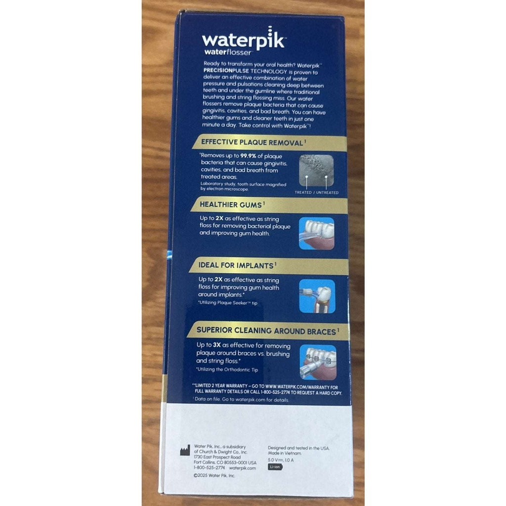 Waterpik Cordless Advanced 2.0 Water Flosser Magnetic Charger 4 Tips WP580CD NEW