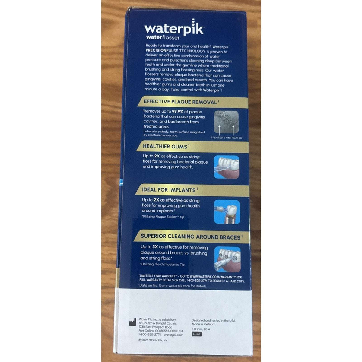 Waterpik Cordless Advanced 2.0 Water Flosser Magnetic Charger 4 Tips WP580CD NEW