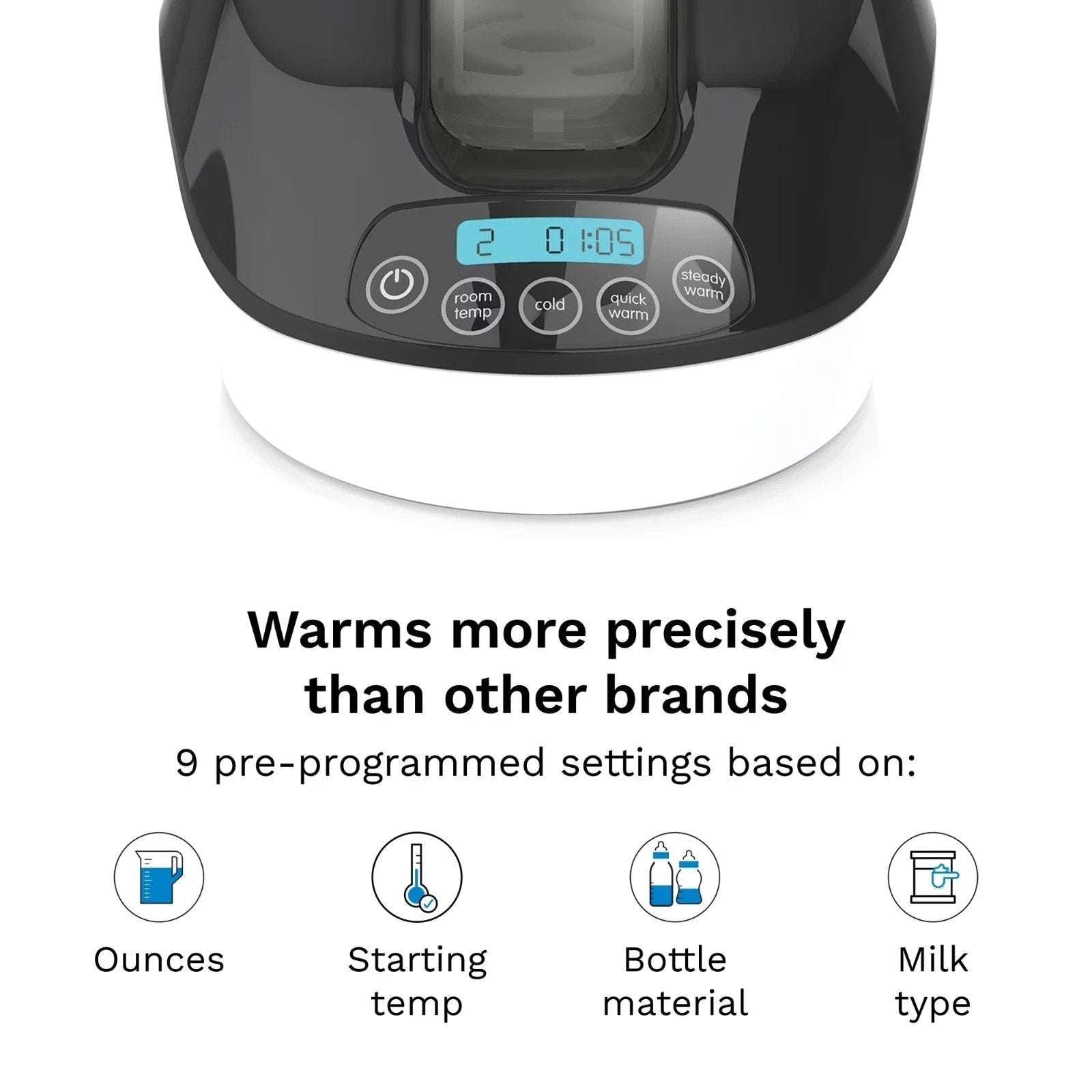 Baby Brezza Bottle/Formula & Breast Milk Warmer Electric Fast & Precise w Memory