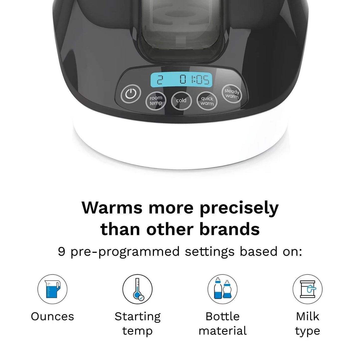 Baby Brezza Bottle/Formula & Breast Milk Warmer Electric Fast & Precise w Memory