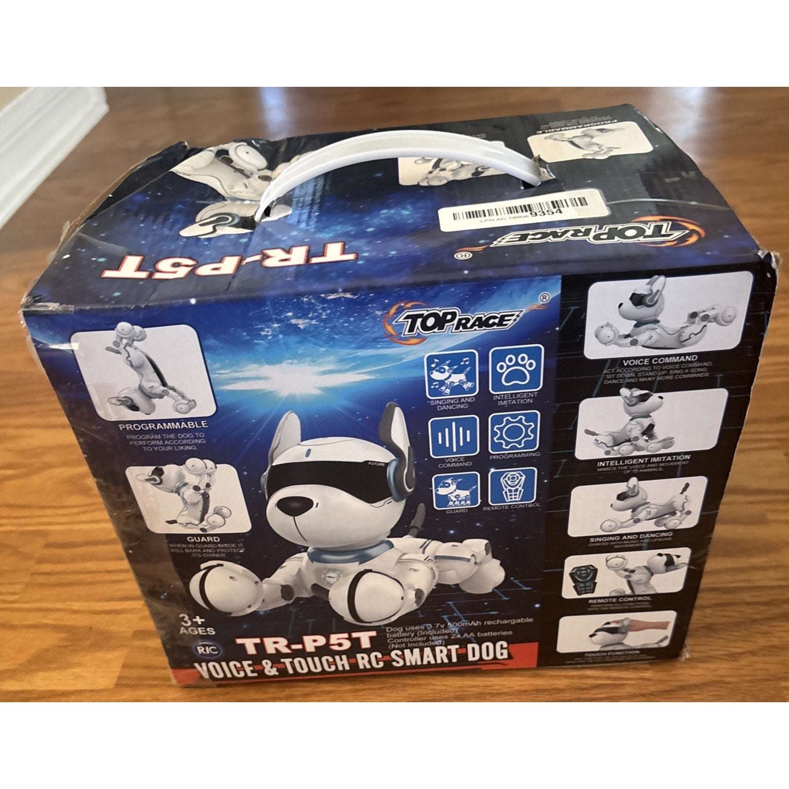 Interactive Programable Smart Robot Dog Rechargeable Voice Guard Mode Imitation