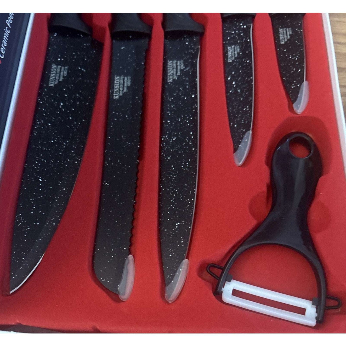 Culinary Knife Set KUNSION KS-0558 Non Stick, Stainless Steel 6 Piece Set