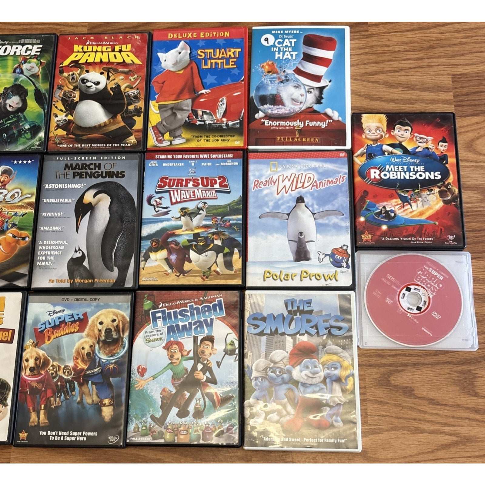 17 DVD Lot Disney Dreamworks+ G-Force Mario Bros Turbo Kung Fu Panda Surfs Up 2