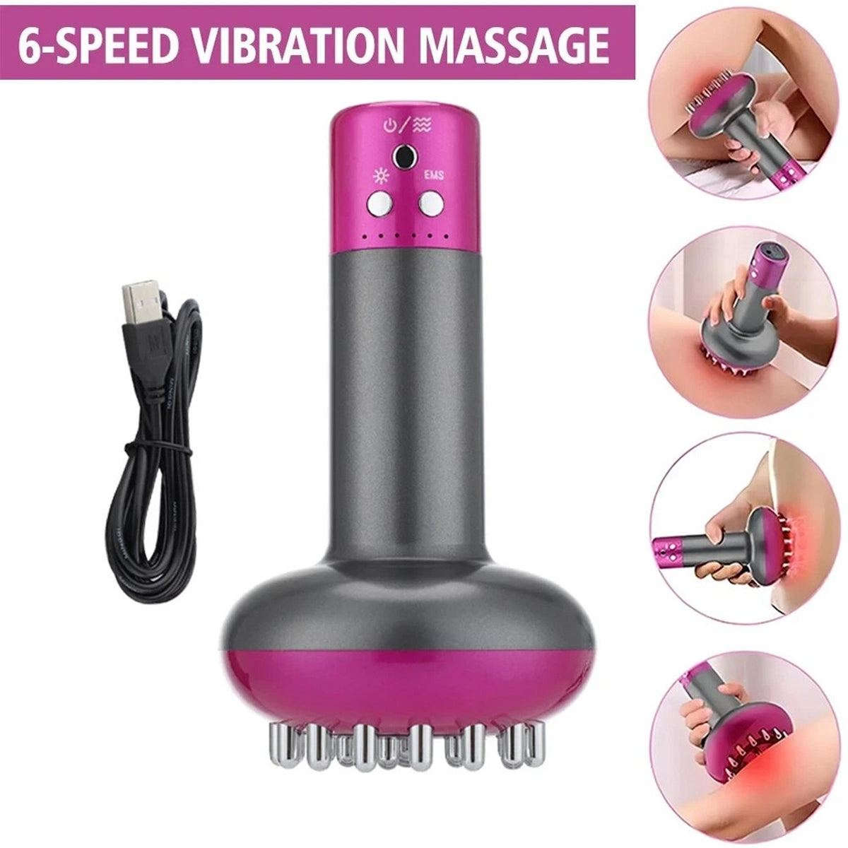 Body Sculpting Red Light Lymphatic Drainage Anti Cellulite 6Speed Massager +Heat