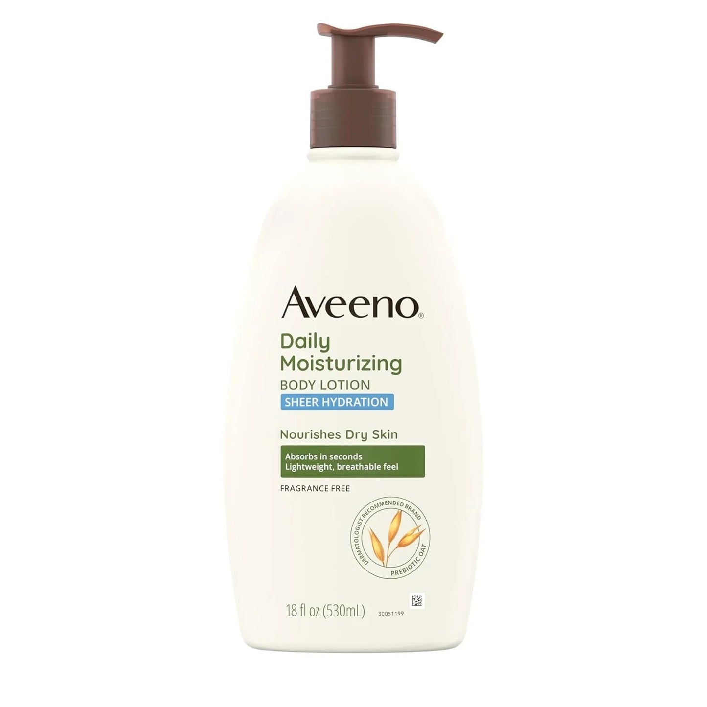 4 Pack Aveeno Daily Moisturizing Body Lotion Sheer Hydration 18 fl oz w/ Pump