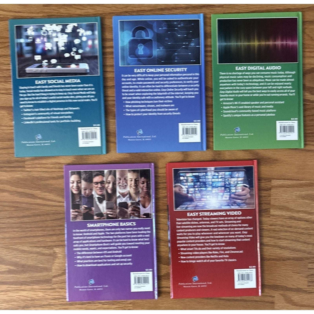 5 Book Lot Easy Tech Reference Books Online Security, Smartphones, Social Media+