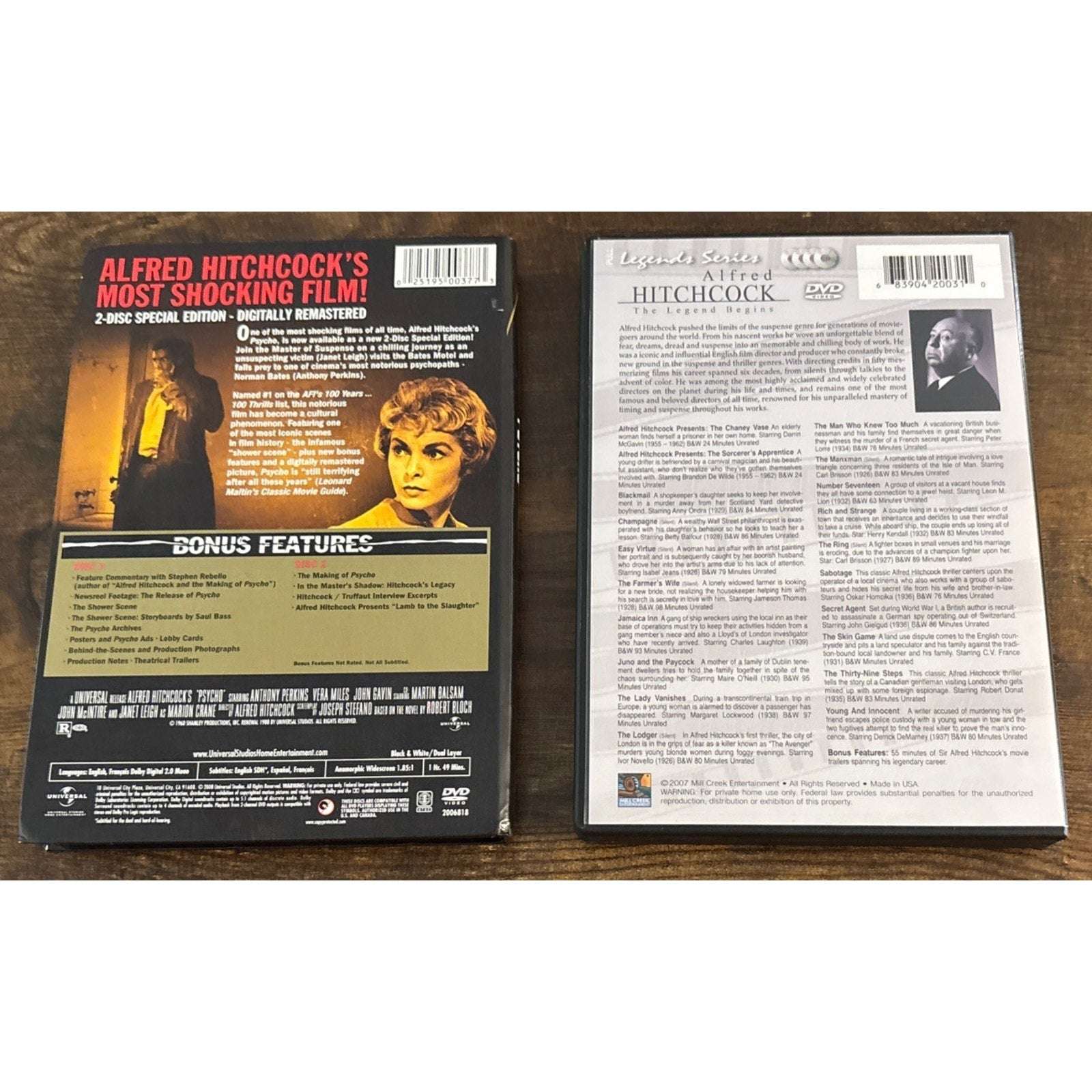 Alfred Hitchcocks Psycho 2-Disc DVD Set Special Ed Legacy Series & 4-Disc Legend