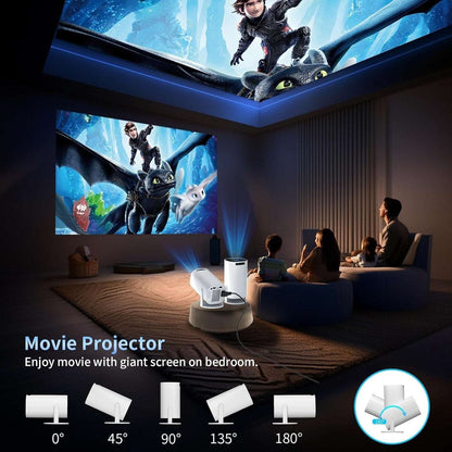 Mini Projector w/ WiFi & Bluetooth, Portable Supports 4K/8K with Android System