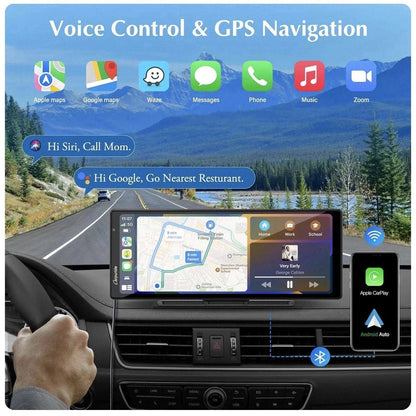 CARPURIDE W903 Smart Multimedia Wireless Carplay & Android Auto with Dash Camera
