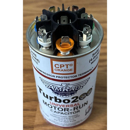 AMRAD Turbo 200 Universal Motor Run Capacitor 2.5 to 67.5 MFD 440/370VAC