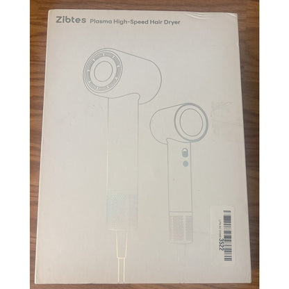 Zibtes High-Speed Hair Dryer with Magnetic Diffuser & Concentrator White/Gold