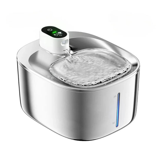 KittySpout 4L Stainless Steel Pet Water Fountain Silent Wireless Motion Sensor