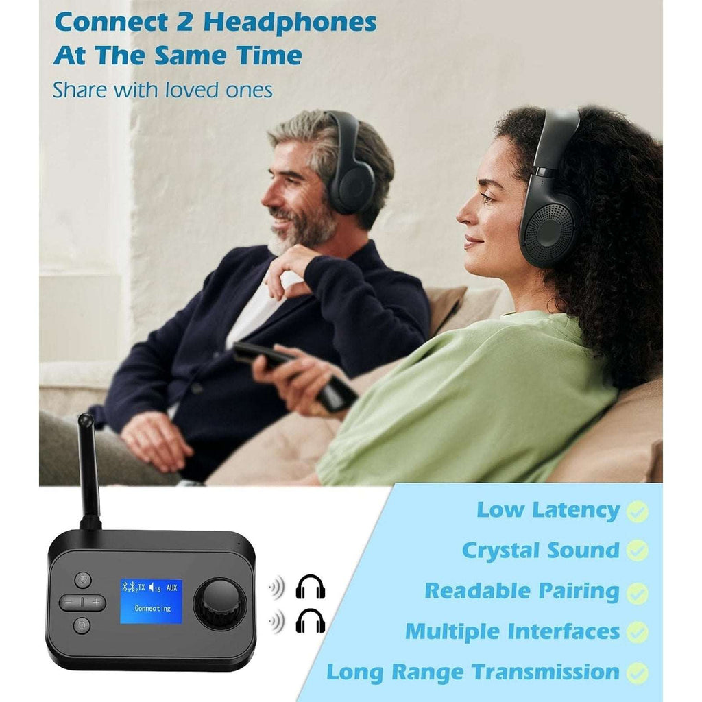 Bluetooth 5.3 Transmitter Receiver For TV Home Stereo Long Range Audio Adapter