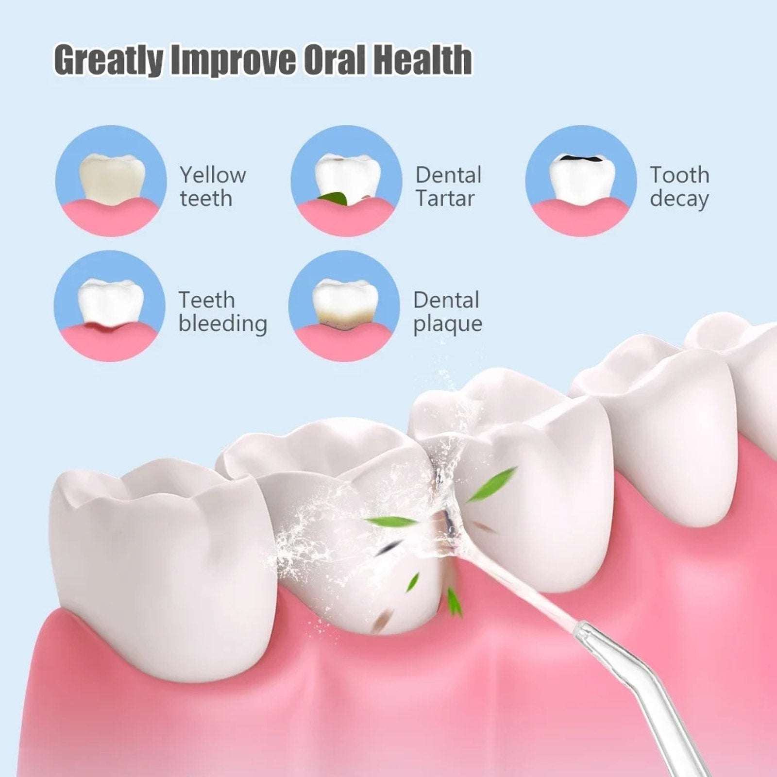 New Cordless Water Flosser Dental Oral Irrigator Travel Teeth Cleaner Floss Pick