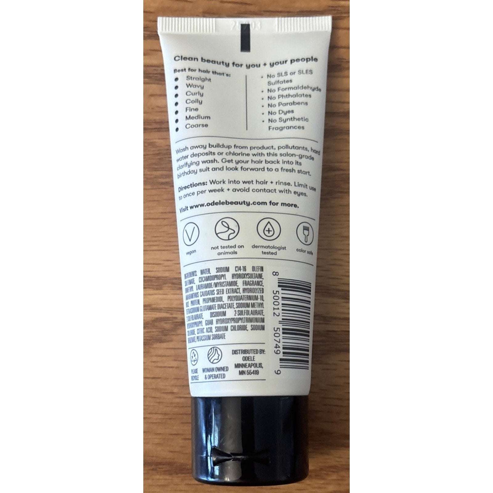 5PC Set 1x Odele Scalp + Body Scrub, 2x Clarifying Shampoo & 2x Air Dry Styler