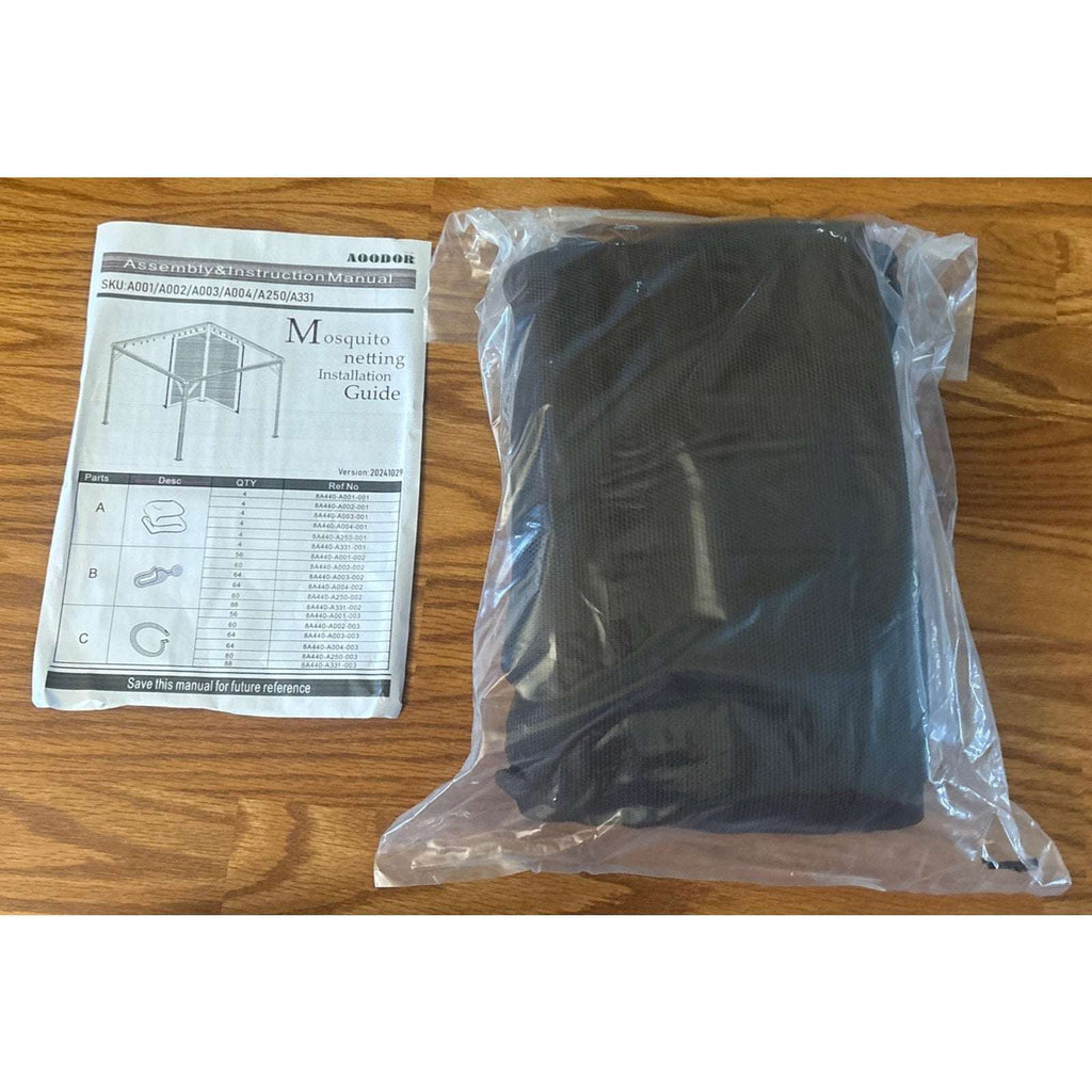 10' x 10' Gazebo Universal Mosquito Netting Mesh Screen with Zippers in Brown