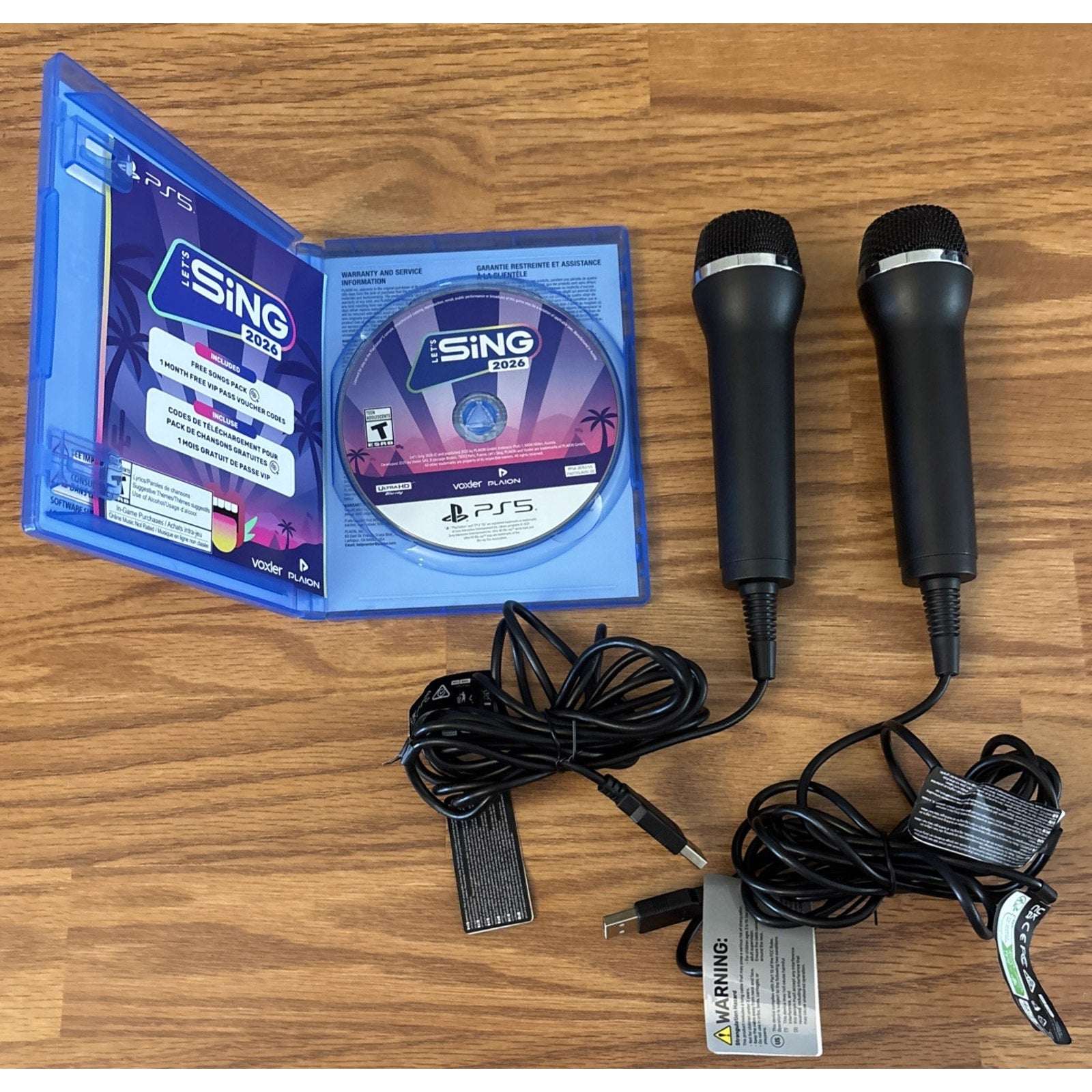 PS5 Lets Sing 2026 + 2 Mics for Playstation 5 Video Game - New Open Box Bundle