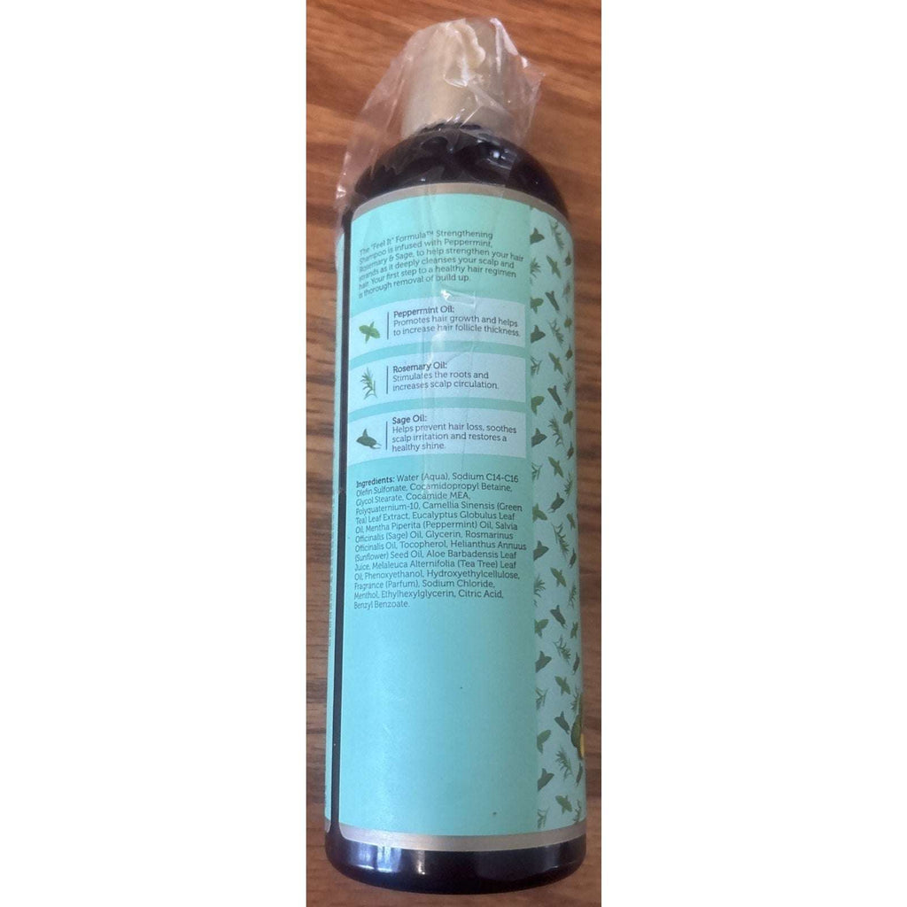 African Pride "Feel It" Peppermint, Rosemary & Sage Strengthening Shampoo 12floz