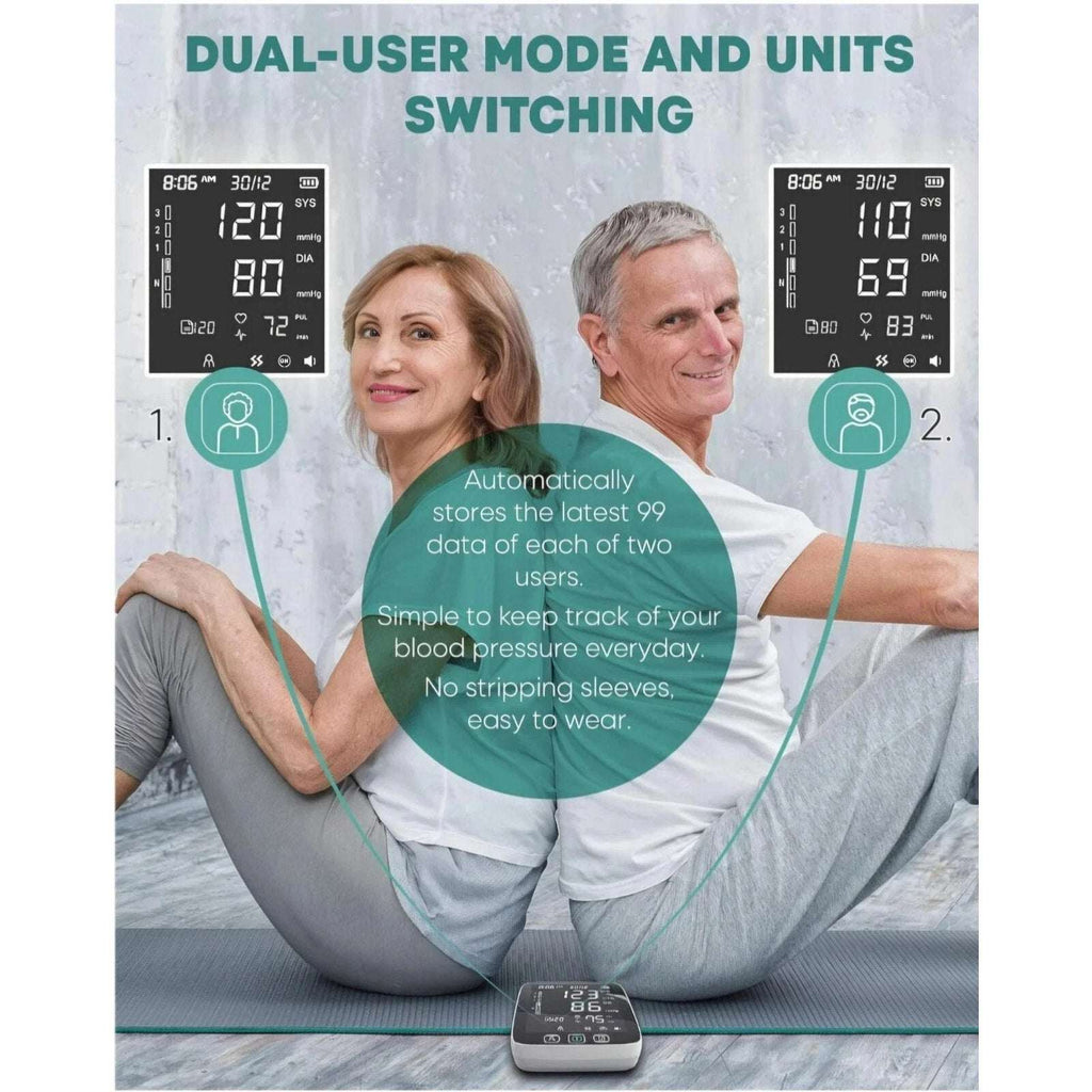 LAZLE Automatic Blood Pressure Monitor & Upper Arm Cuff w/ Advanced Accuracy NEW
