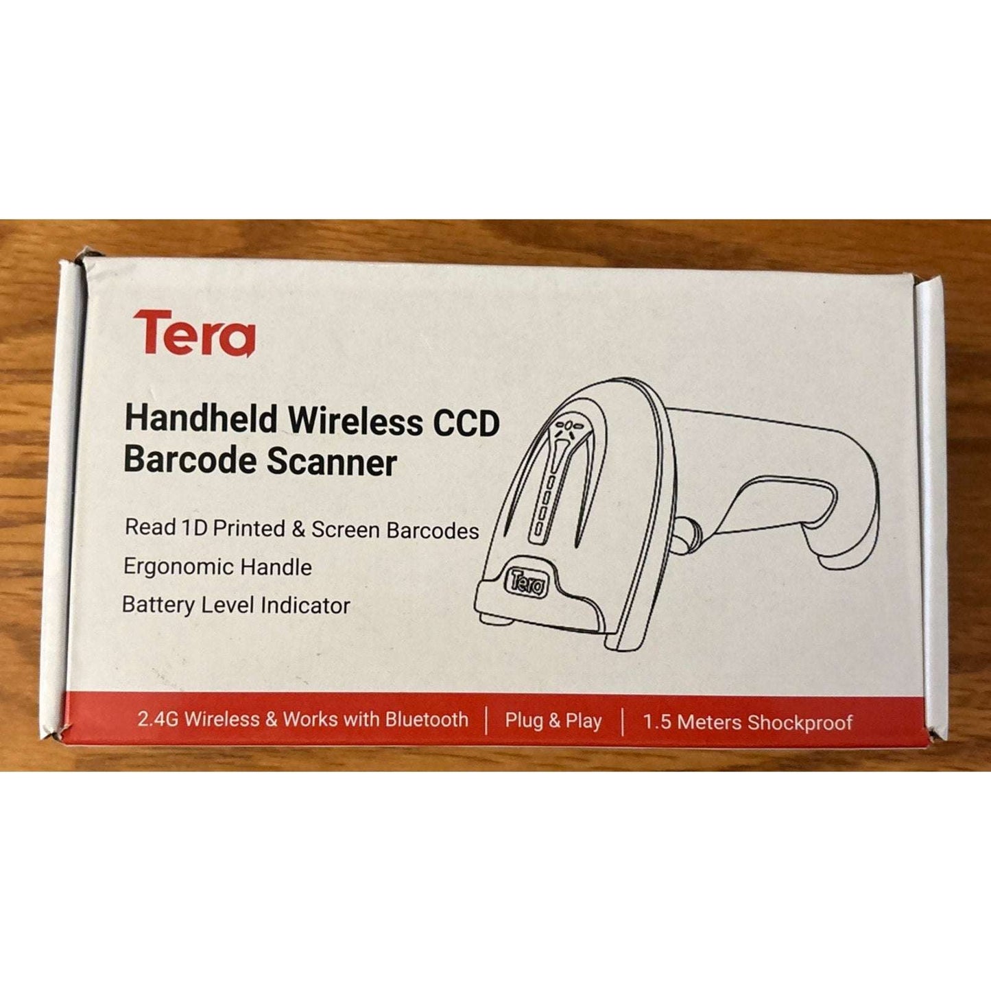 Tera Wireless CCD 1D Barcode Scanner T5100C USB 2.4GHz Wireless & Bluetooth