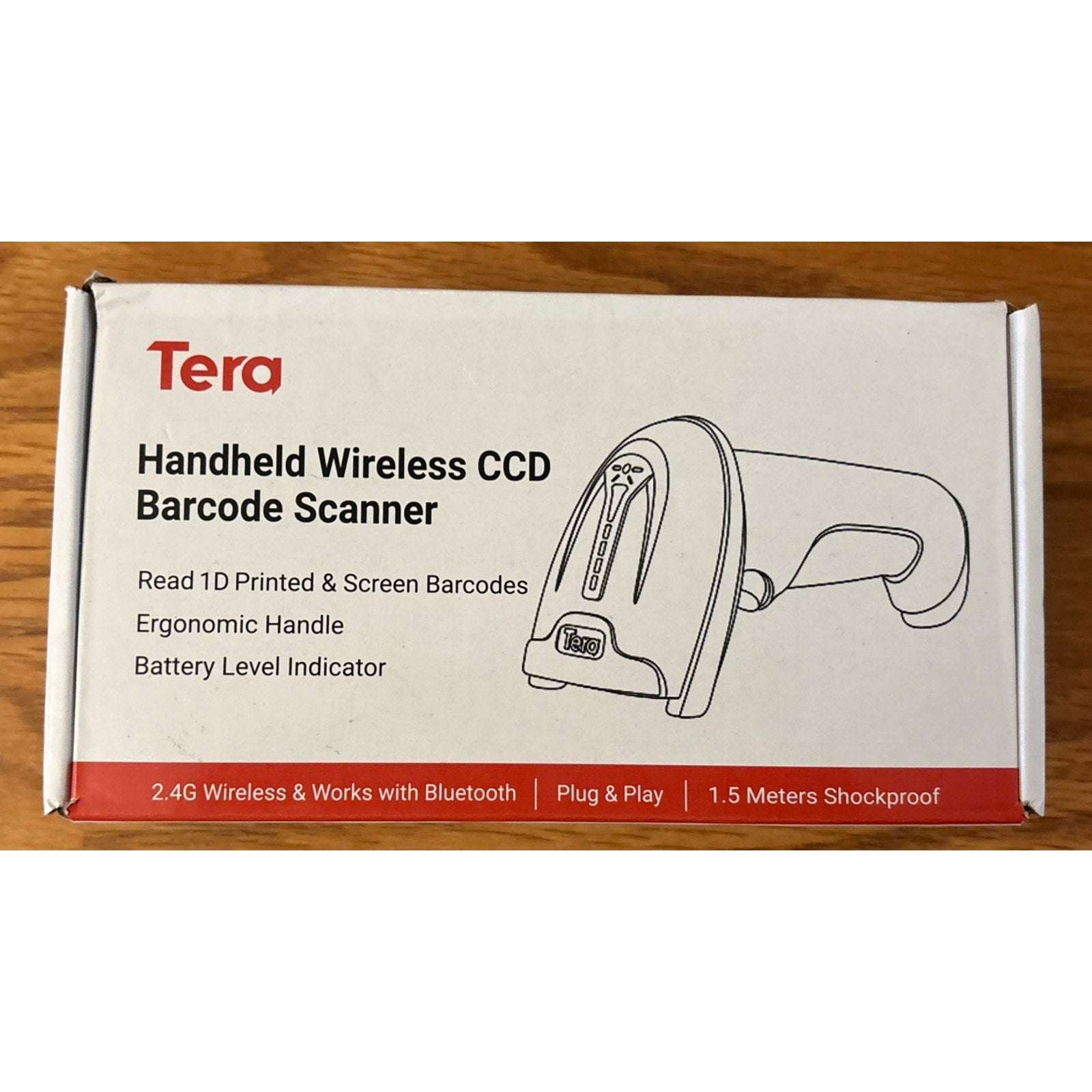 Tera Wireless CCD 1D Barcode Scanner T5100C USB 2.4GHz Wireless & Bluetooth