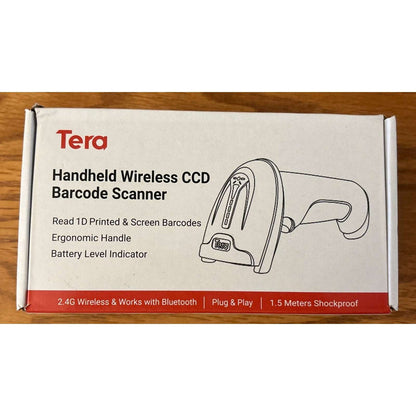 Tera Wireless CCD 1D Barcode Scanner T5100C USB 2.4GHz Wireless & Bluetooth