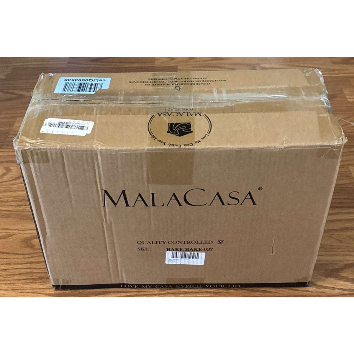 MALACASA 3PC Porcelain Casserole Baking Dish Set for Oven Ceramic Bakeware White