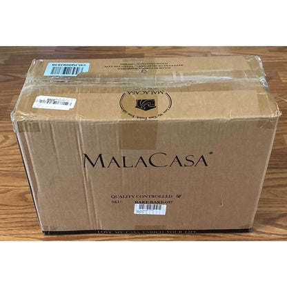 MALACASA 3PC Porcelain Casserole Baking Dish Set for Oven Ceramic Bakeware White