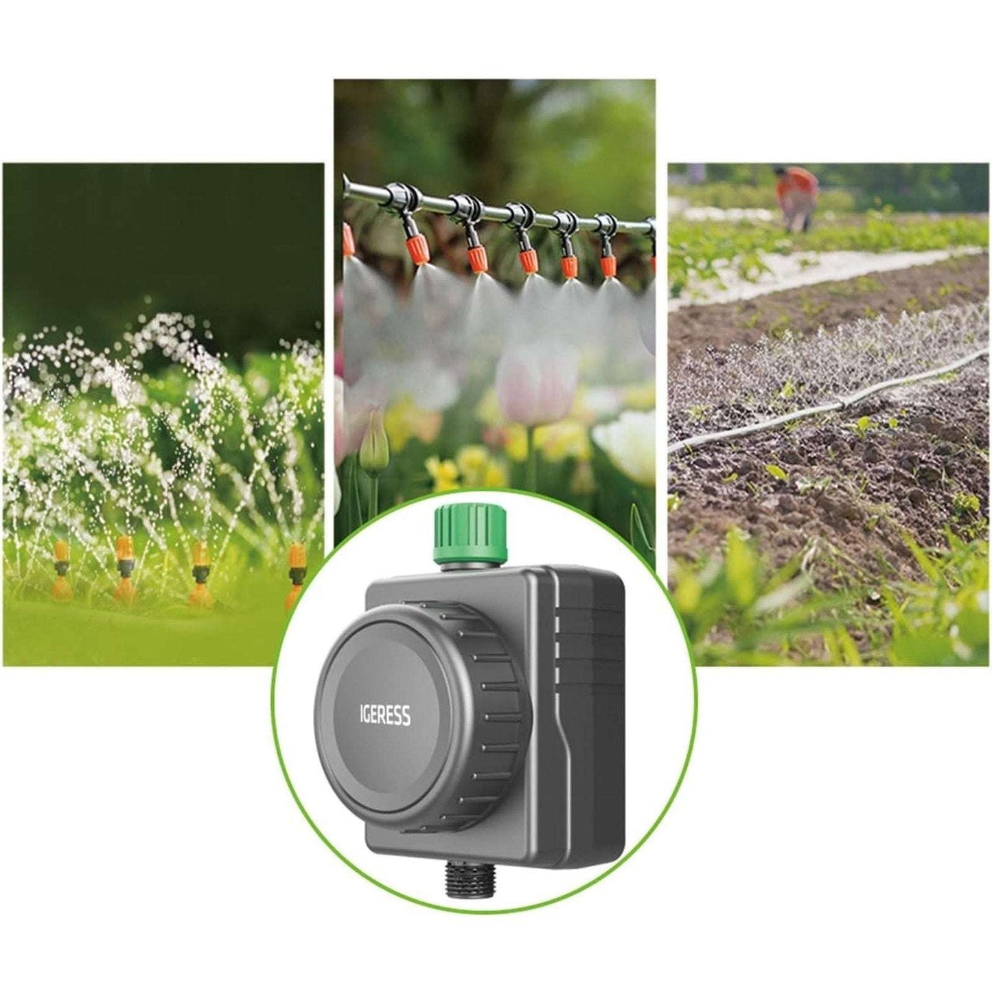 IGERESS Smart Hose Water Timer with WiFi App Control for Outdoor Yard Watering