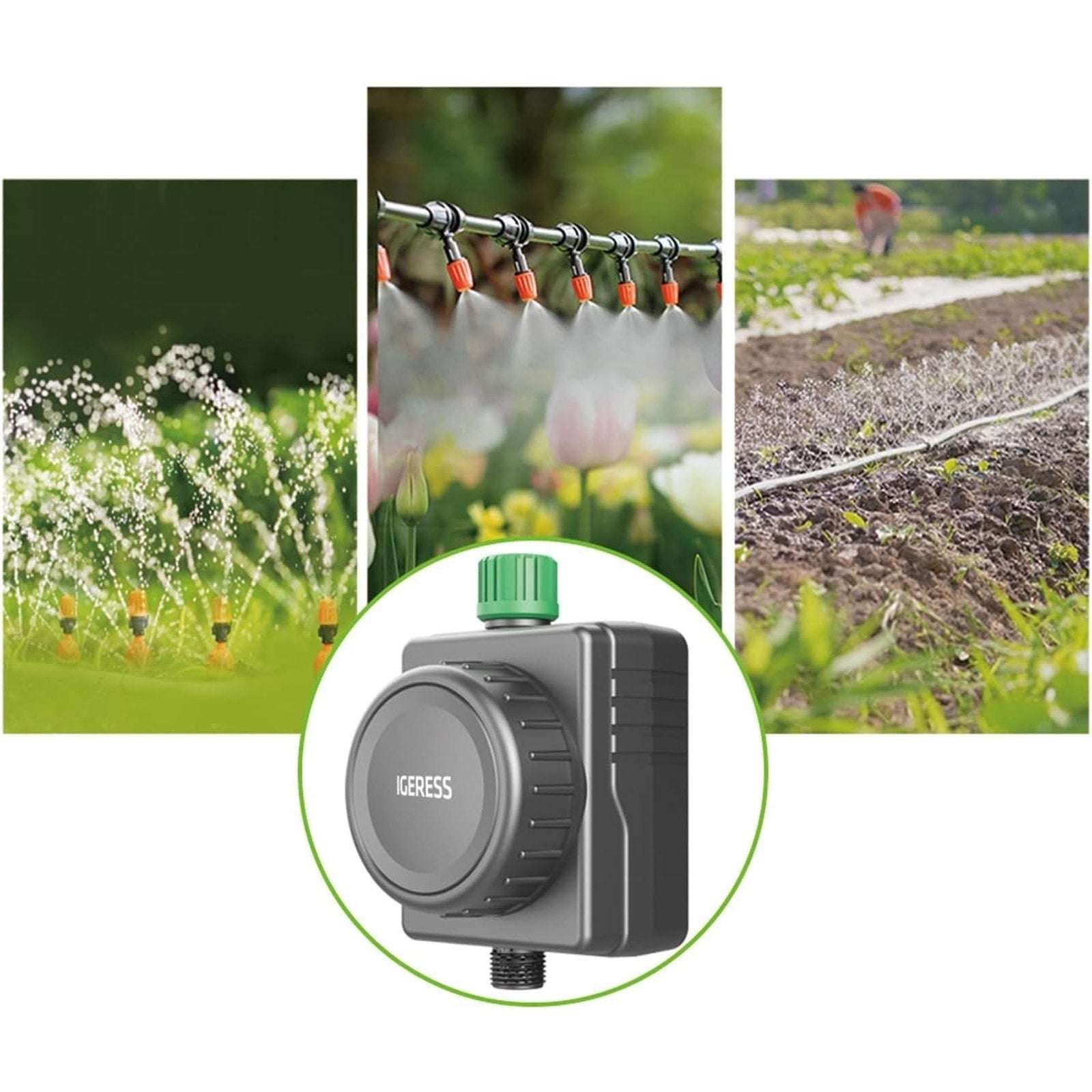 IGERESS Smart Hose Water Timer with WiFi App Control for Outdoor Yard Watering