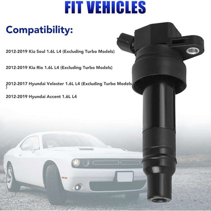 4PCS OEM Ignition Coil 27301-2B100 for 12-19 Accent Veloster 12-19 Rio Soul 1.6L