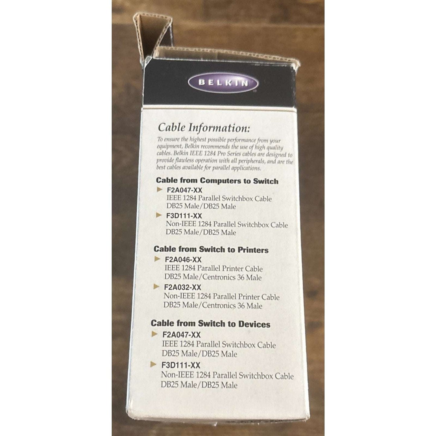 Belkin F1U126-KIT Bitronics Data AutoSwitch 4 Parallel Port IEEE 1284 Cable Incl