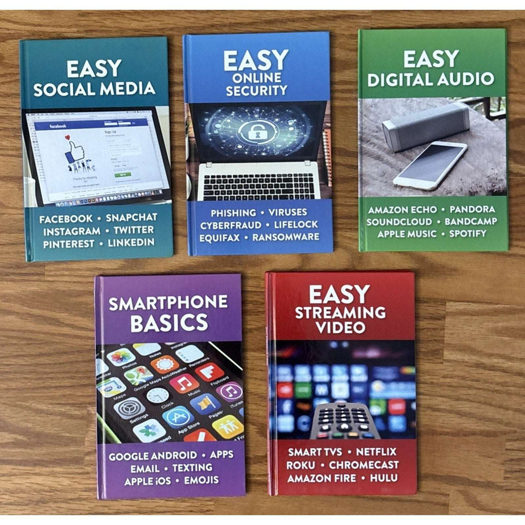 5 Book Lot Easy Tech Reference Books Online Security, Smartphones, Social Media+