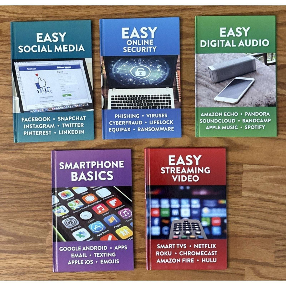 5 Book Lot Easy Tech Reference Books Online Security, Smartphones, Social Media+