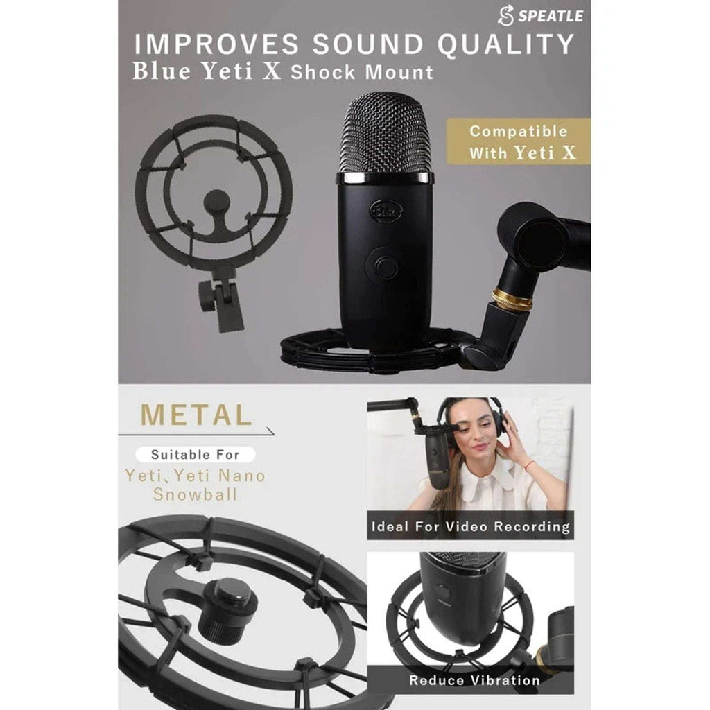 SPEATLE Blue Yeti X Microphone Shock Mount for Blue Yeti X, Yeti, Yeti Nano