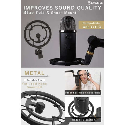 SPEATLE Blue Yeti X Microphone Shock Mount for Blue Yeti X, Yeti, Yeti Nano