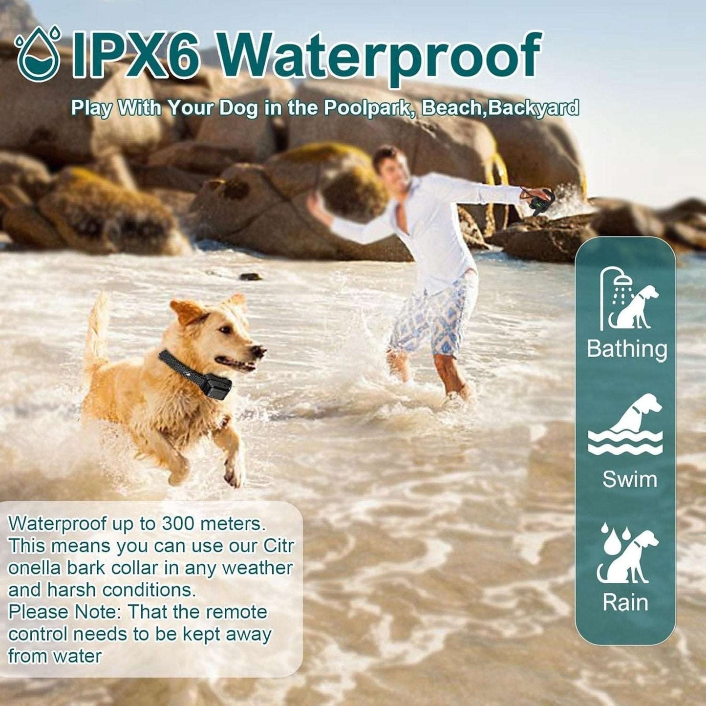 Citronella Spray Training Dog Collar Rechargeable Waterproof + 1 Spray Refill