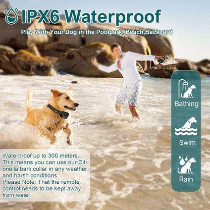 Citronella Spray Training Dog Collar Rechargeable Waterproof + 1 Spray Refill