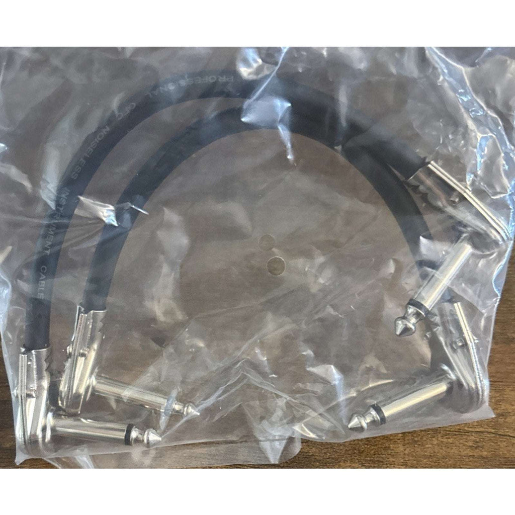 4Pack Guitar Effect Pedal Board Instrument Patch Cord Cables 6" 1/4" Right Angle