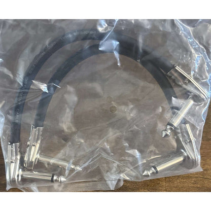 4Pack Guitar Effect Pedal Board Instrument Patch Cord Cables 6" 1/4" Right Angle