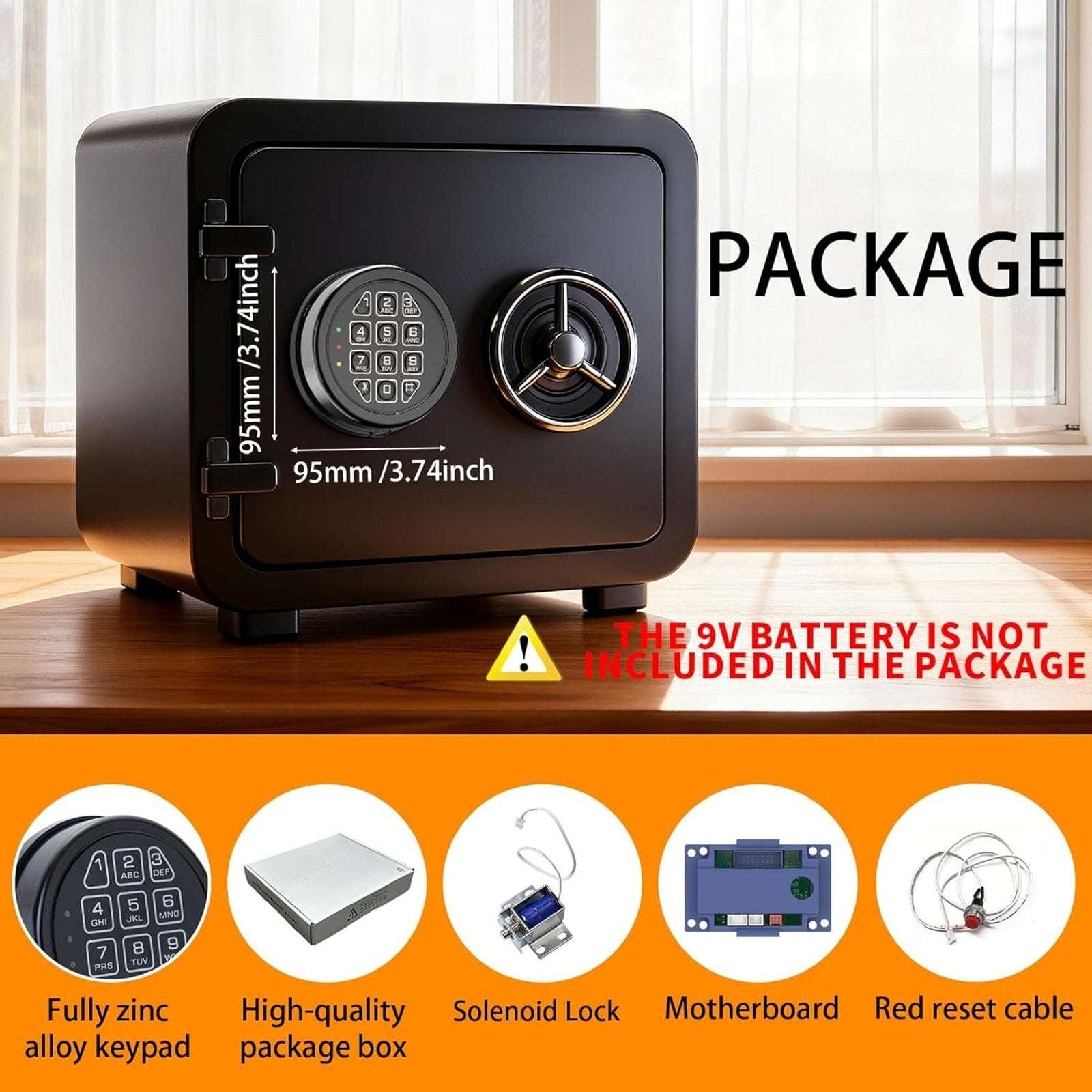 LOCK SAFE DIY Electronic Programmable Replacement Lock Keypad with Solenoid Lock