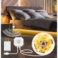 Motion Sensor LED Light Strip 16.4Ft Warm White 3000K & Multi-Colored USB Power