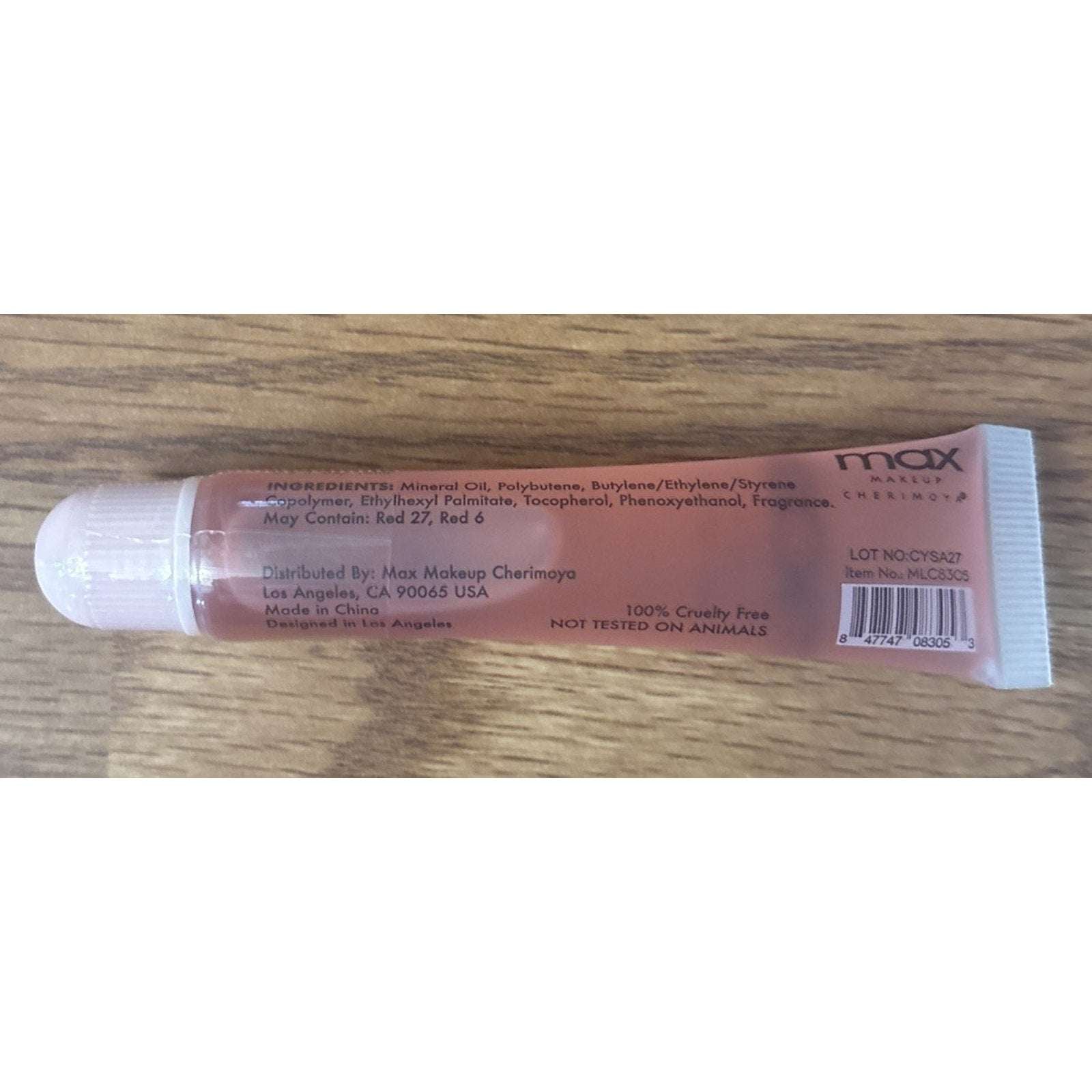 Max Makeup Cherimoya Ultra Shine Pink Jelly Lip Gloss Strawberry 2PC New/Sealed