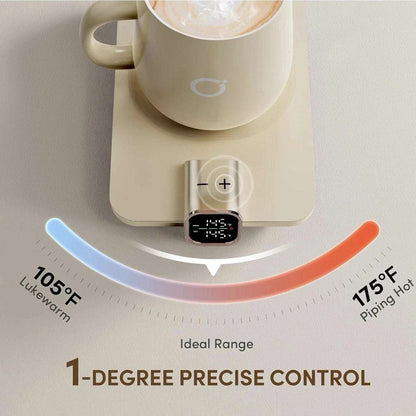 Ikago Smart Heated Coaster & Mug Warmer PRO Set - Auto-Off, Precise Temp Control