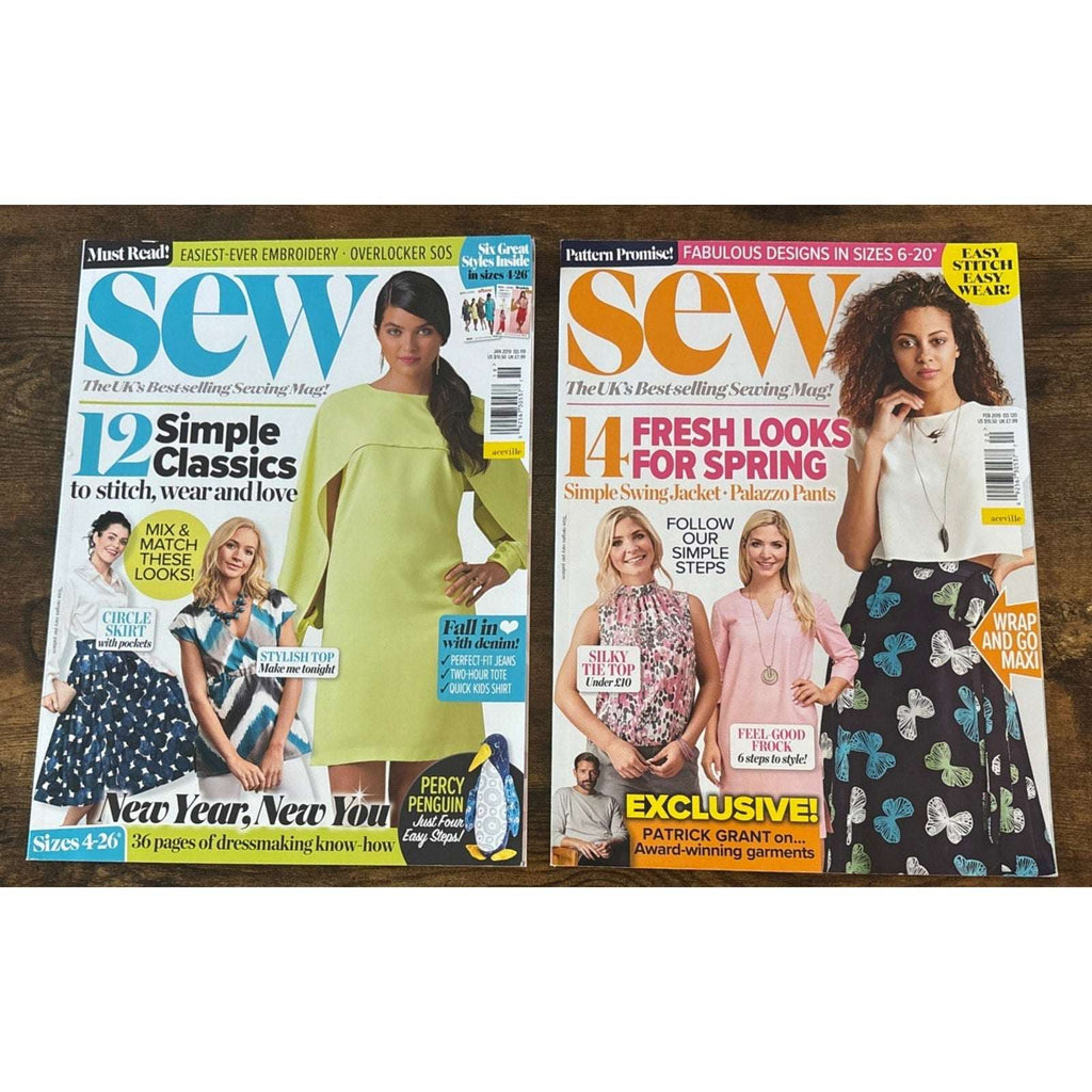 SEW MAGAZINE Jan & Feb 2019 - UK'S BEST SELLING SEWING MAG, ISSUE 119 & 120