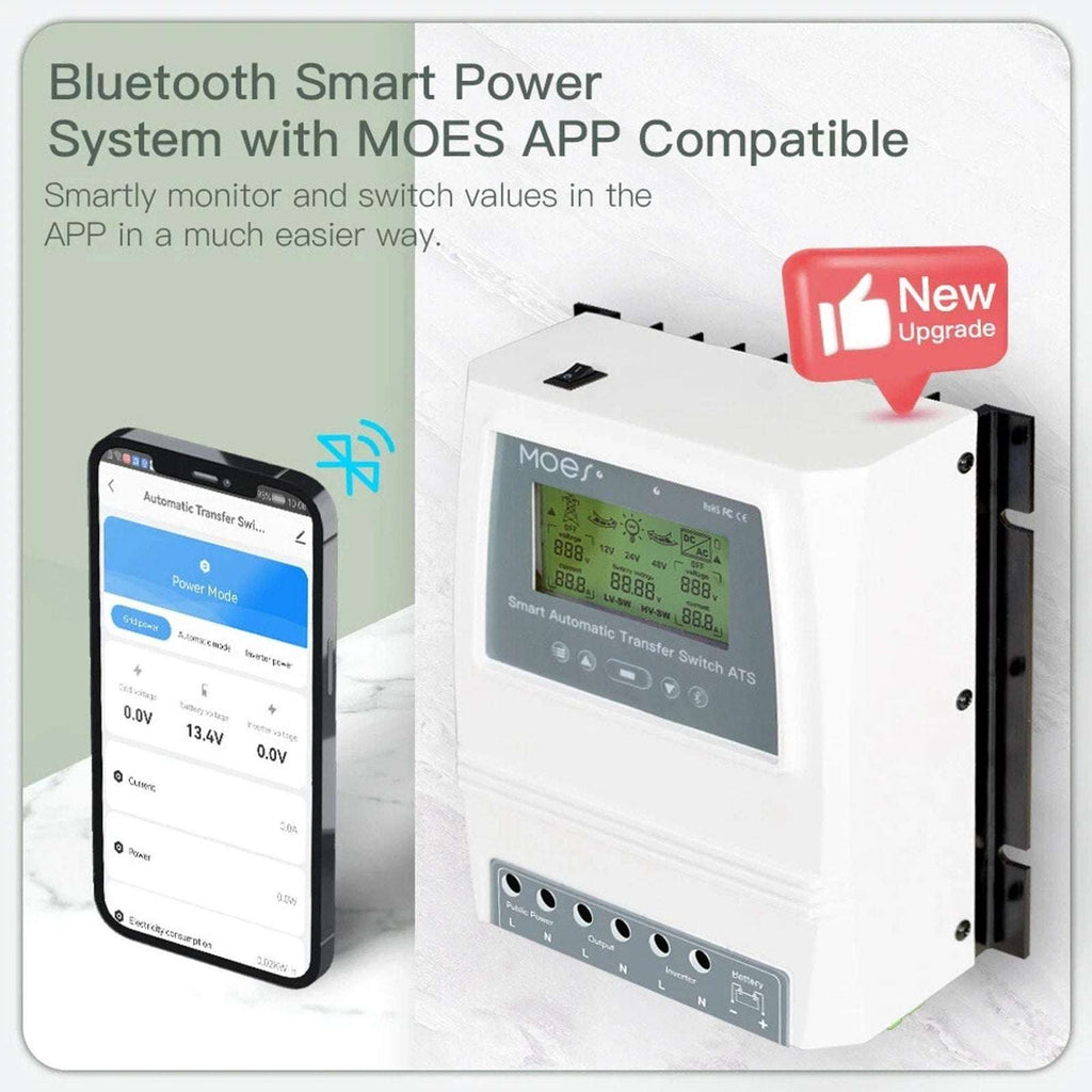 MOES 80A Smart Solar Wind Charge Controller Dual Power Automatic Transfer Switch