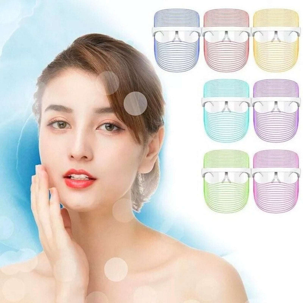 7 Color LED Light Photon Face Neck Mask Rejuvenation Skin Facial Therapy Wrinkle