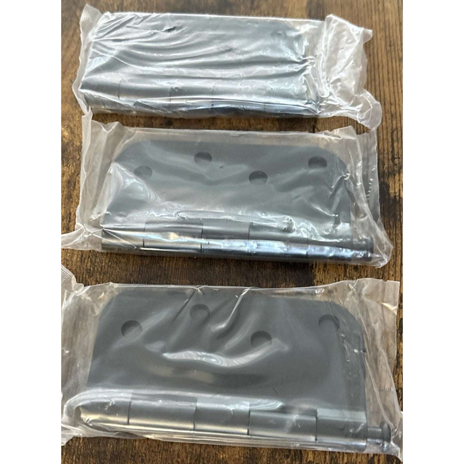 3Pk Stainless Steel Black Ball Bearing 4'' with 5/8'' Radius Corners Door Hinge