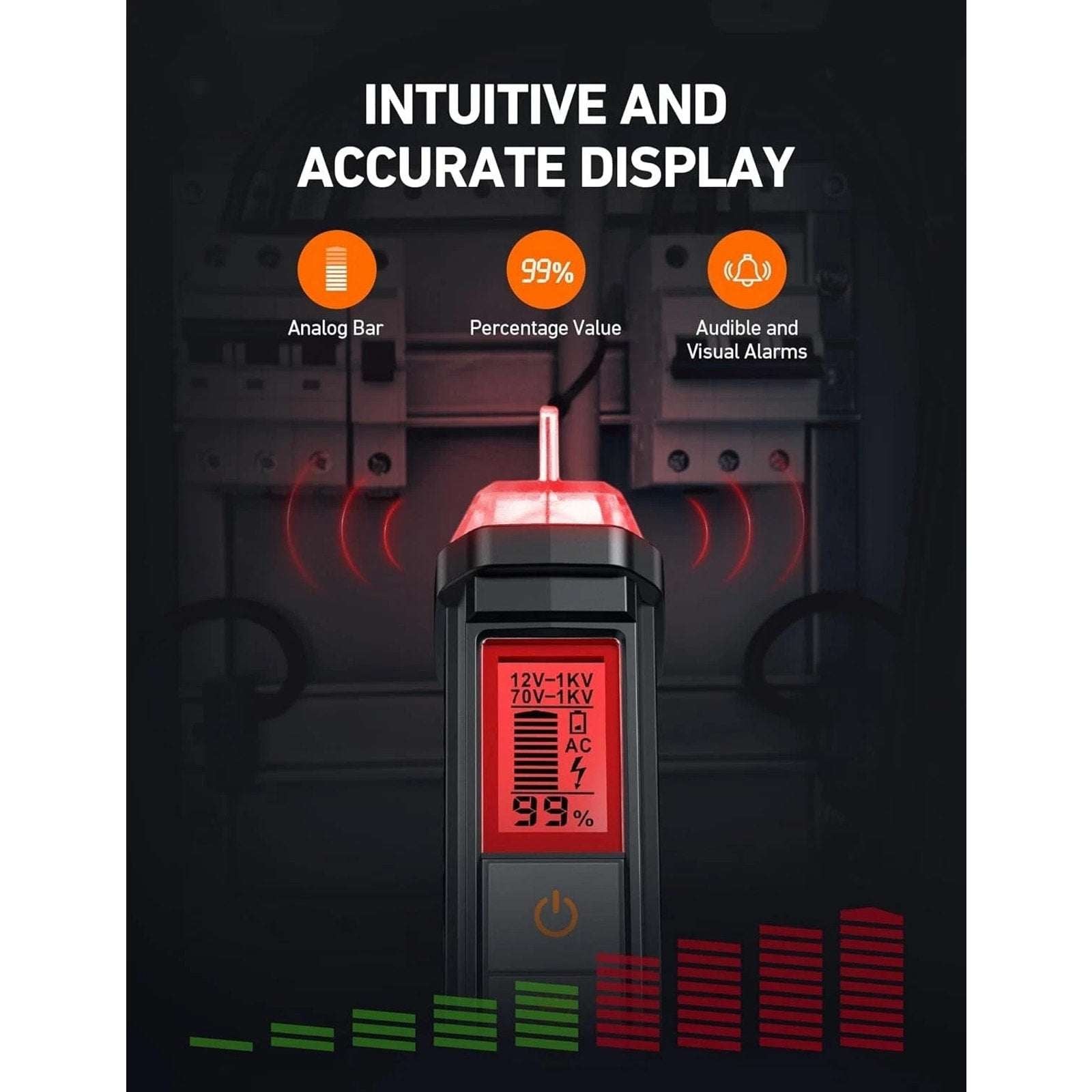 AstroAI Voltage Tester with Flashlight & Screwdriver Non-Contact Dual Range NEW